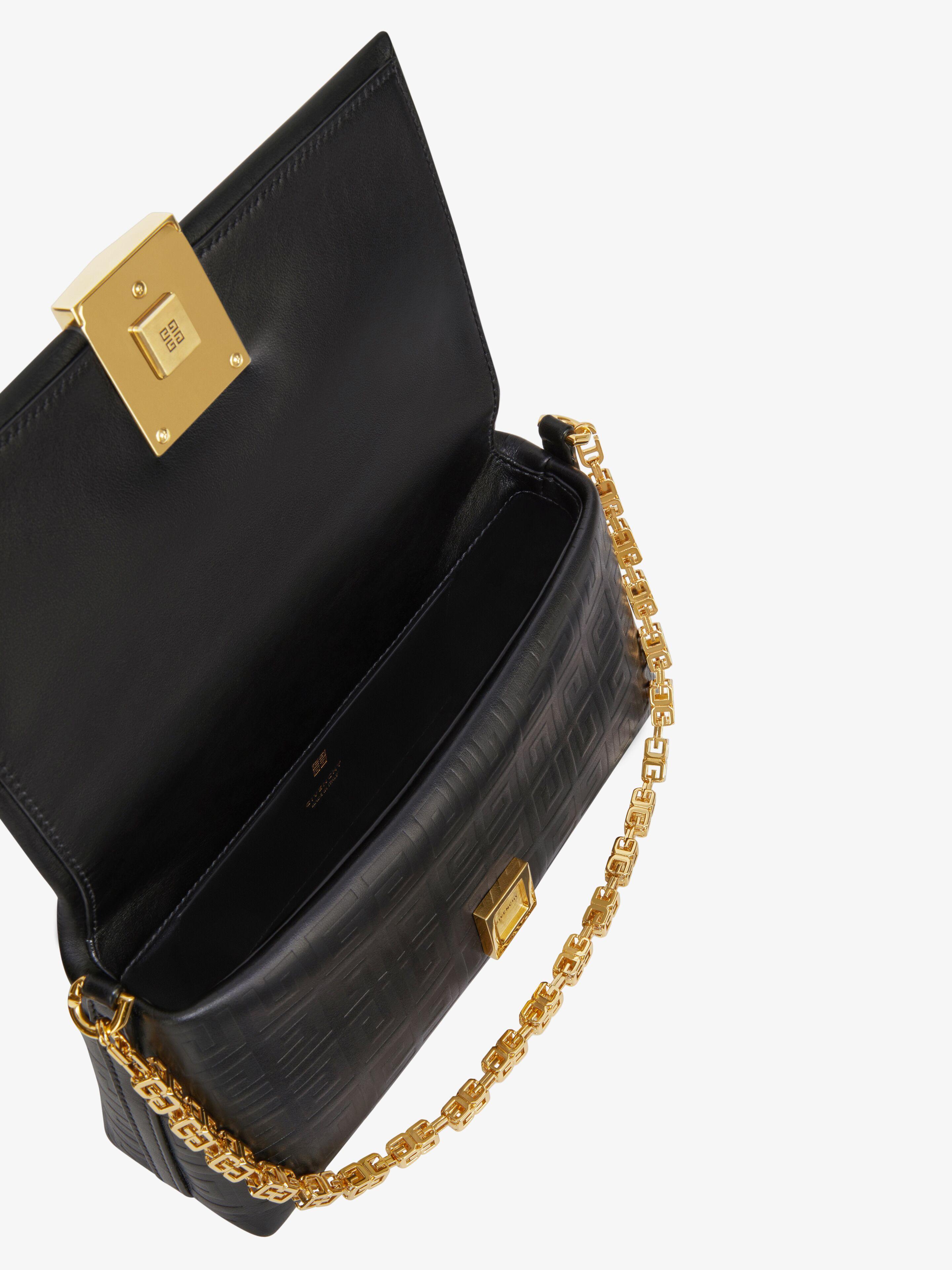 Givenchy Black Leather Small 4G Soft Shoulder Bag