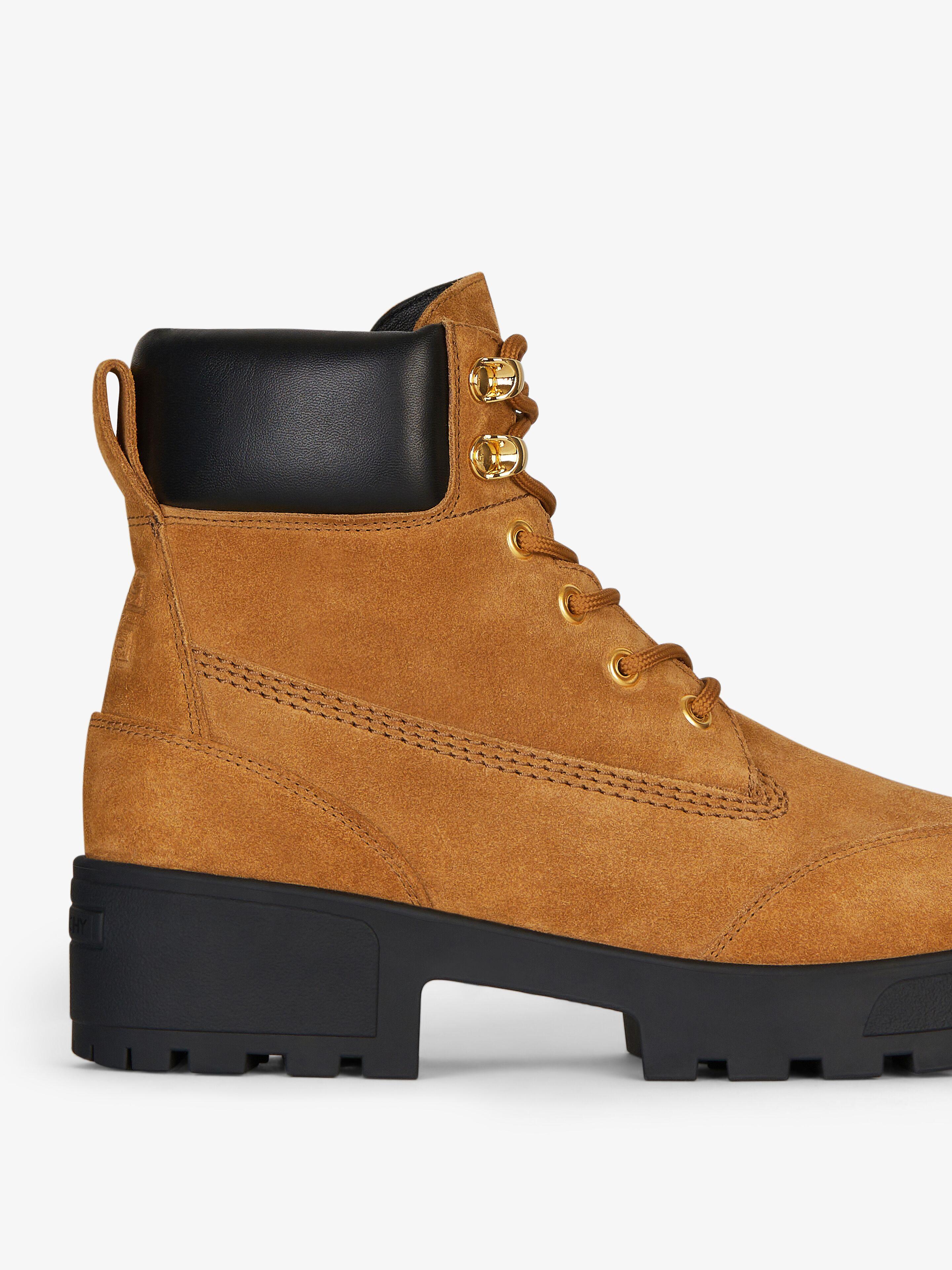 ブーツその他 Givenchy 'Trekker' Ankle Boots Givenchy Trekker Ankle Workboots in Brown | Lyst Canada