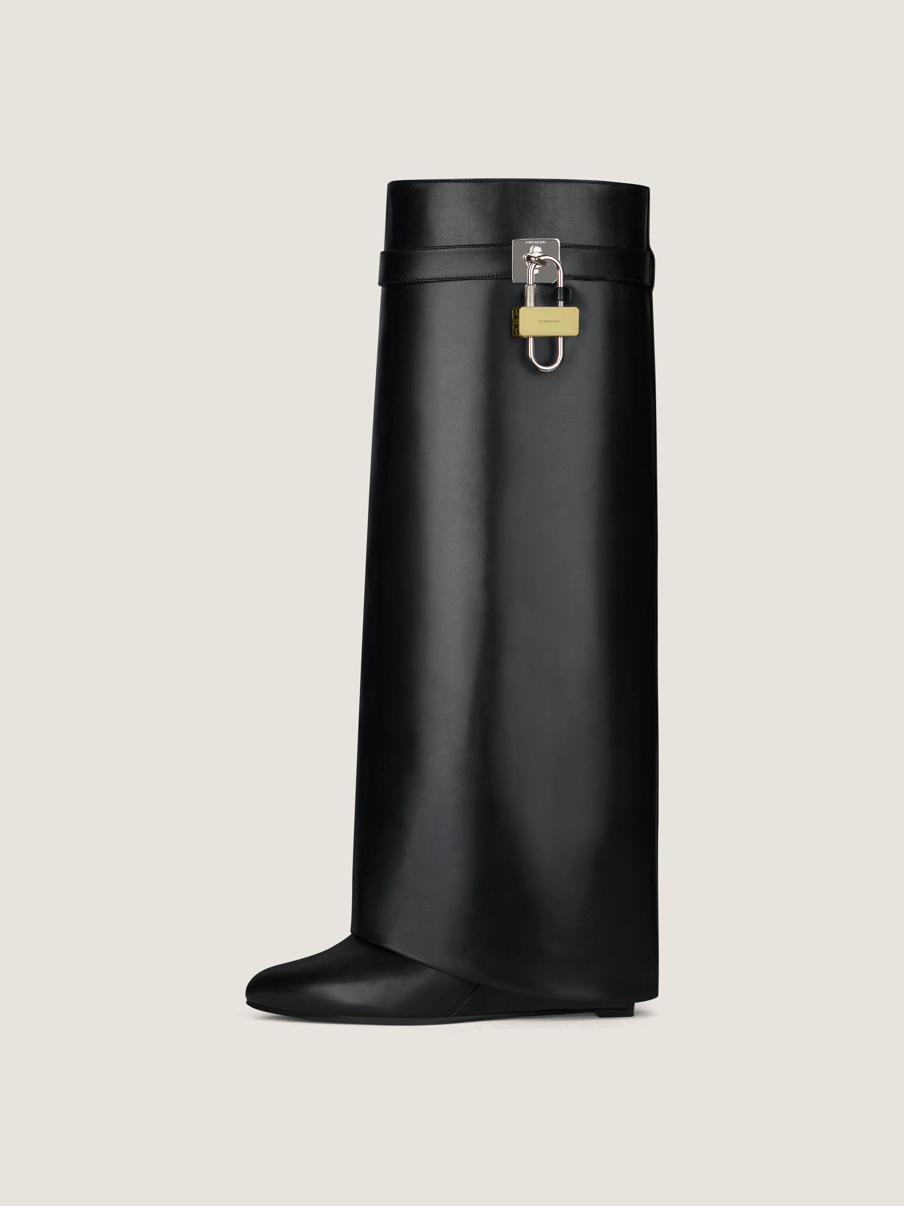 Givenchy Shark Lock ブラック ロングブーツ Givenchy Shark Lock Boots Wide Fit in Black | Lyst