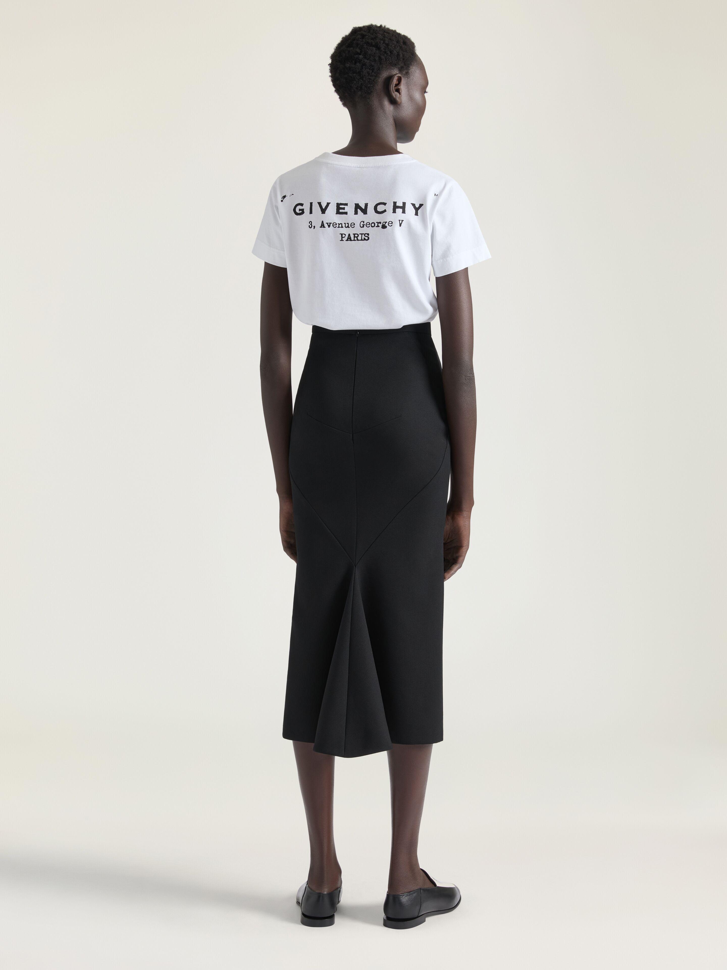 スカート Givenchy Black Midi Skirt With Pleats On The Back Givenchy 4G-plaque Pleated Midi Skirt | Black | FARFETCH CA