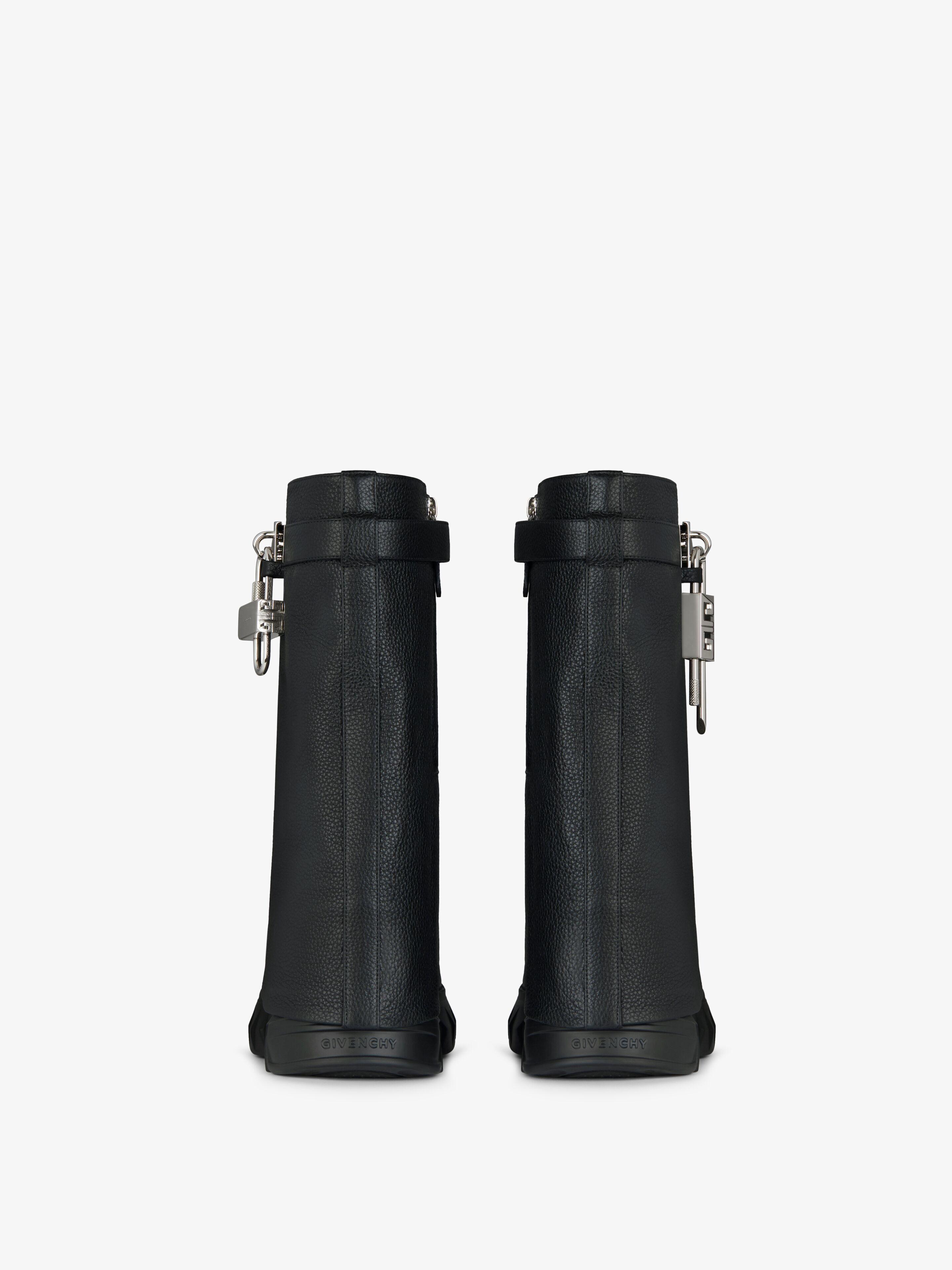 Givenchy Shark Lock Biker Ankle Boots in Black Lyst Canada