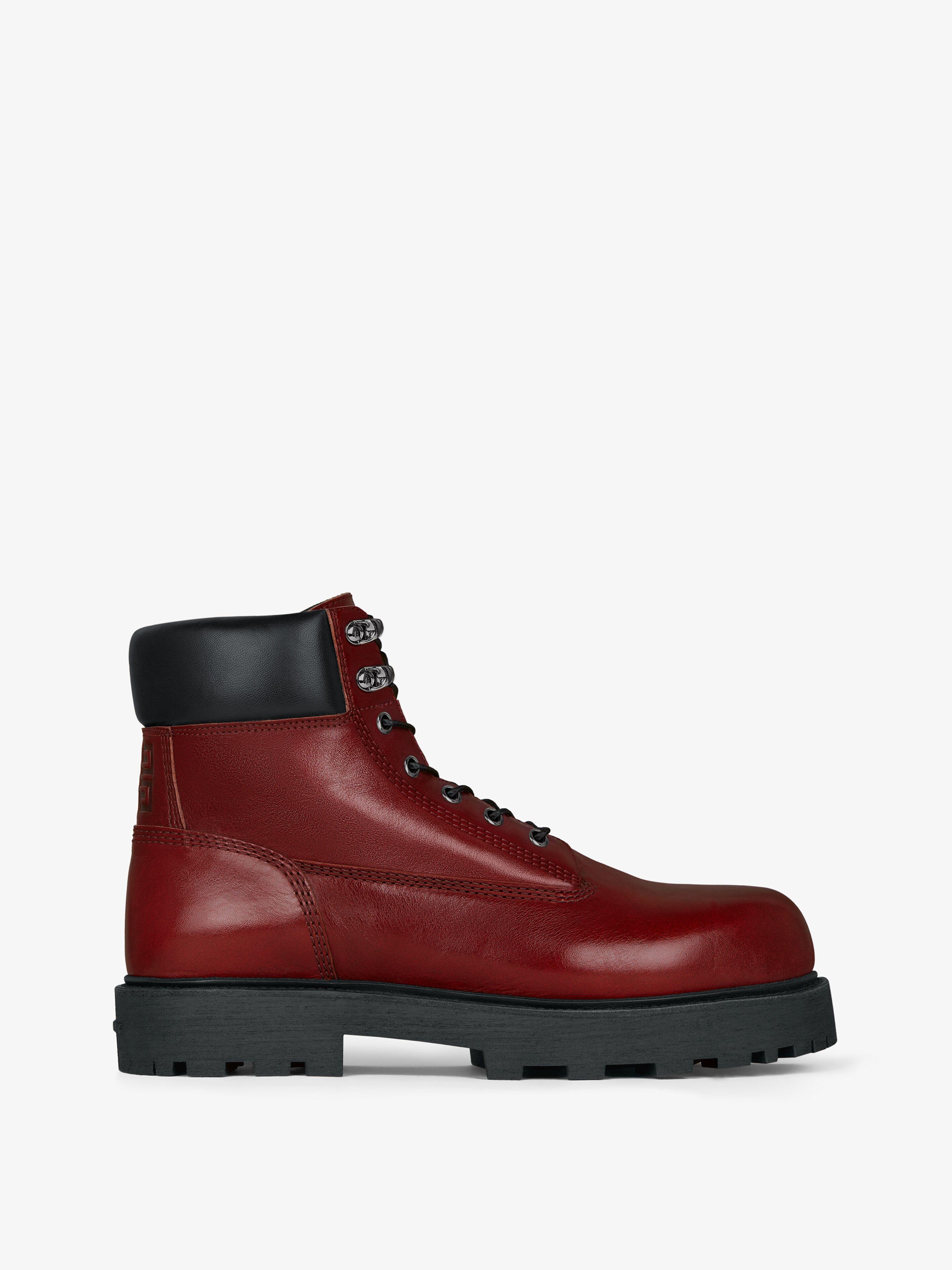 Givenchy Show Ankle Workboots in Red for Men Lyst UK