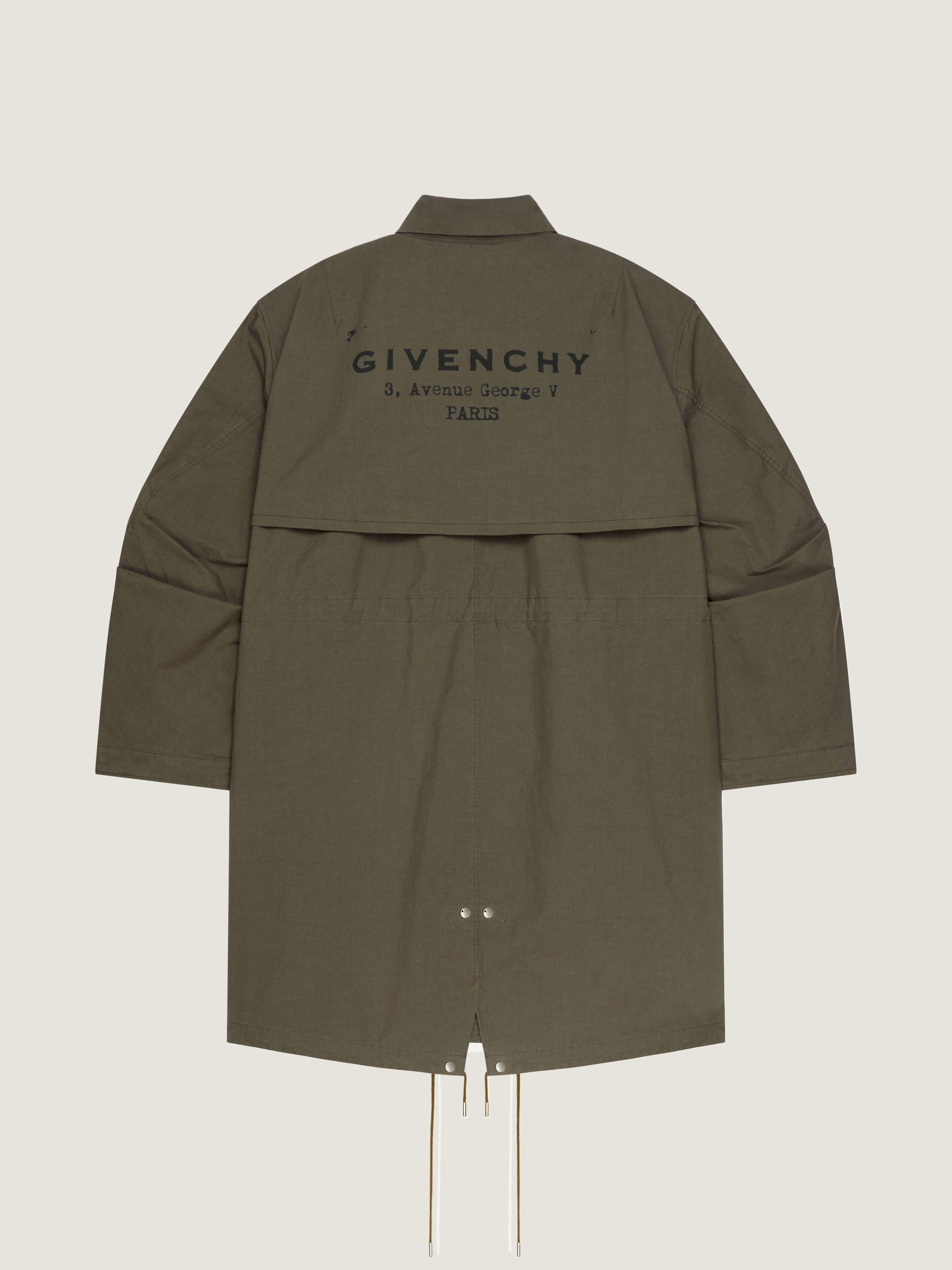 コートその他 Givenchy Olive Green Cotton Blend Parka Green Givenchy Clothing for Men | Lyst