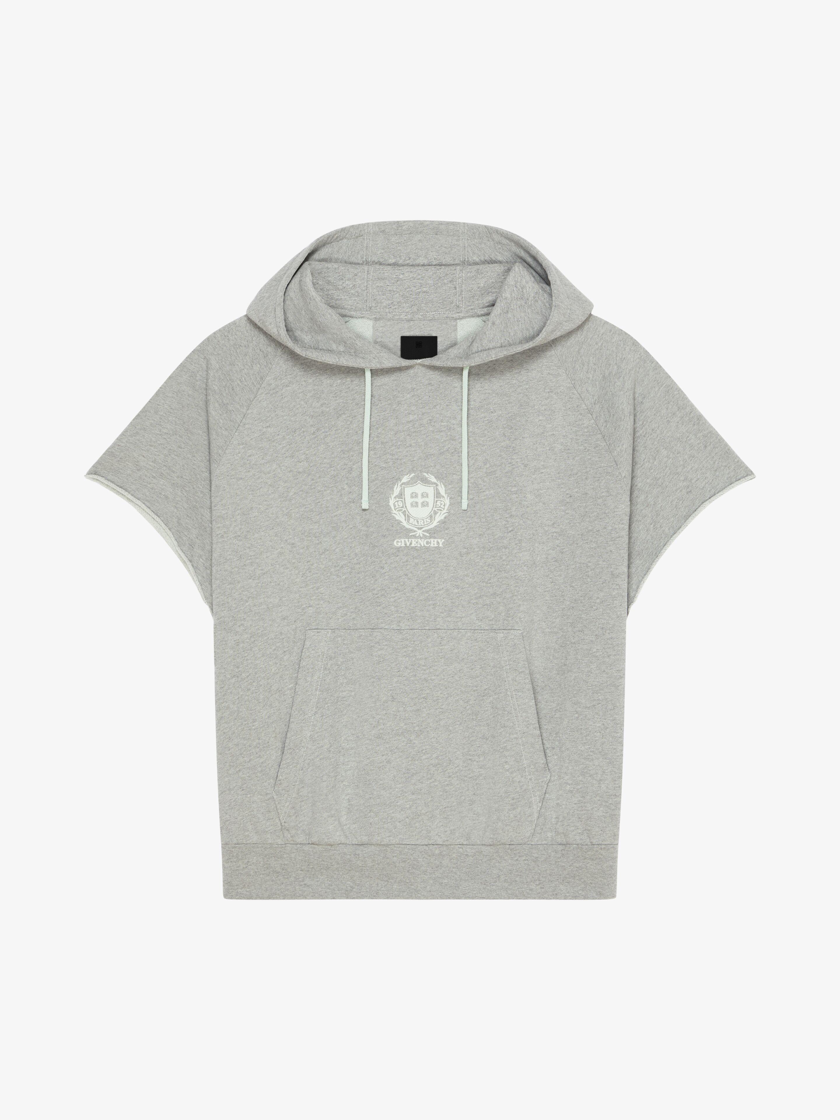 Givenchy Crest Oversized Sleeveless Hoodie in Grey for Men Lyst UK