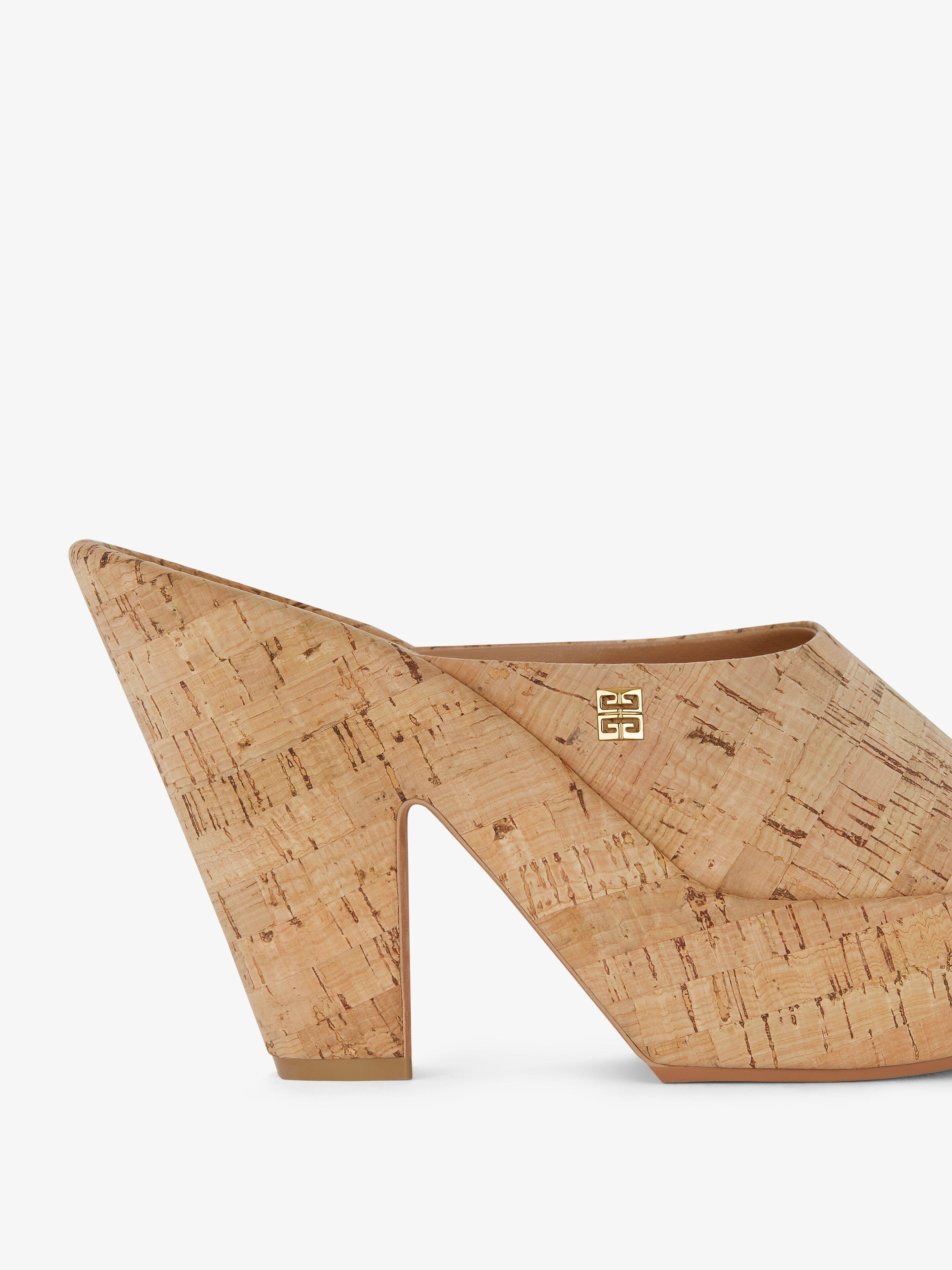 Givenchy 4g Doll Wedge Mules In Cork in Natural Lyst UK
