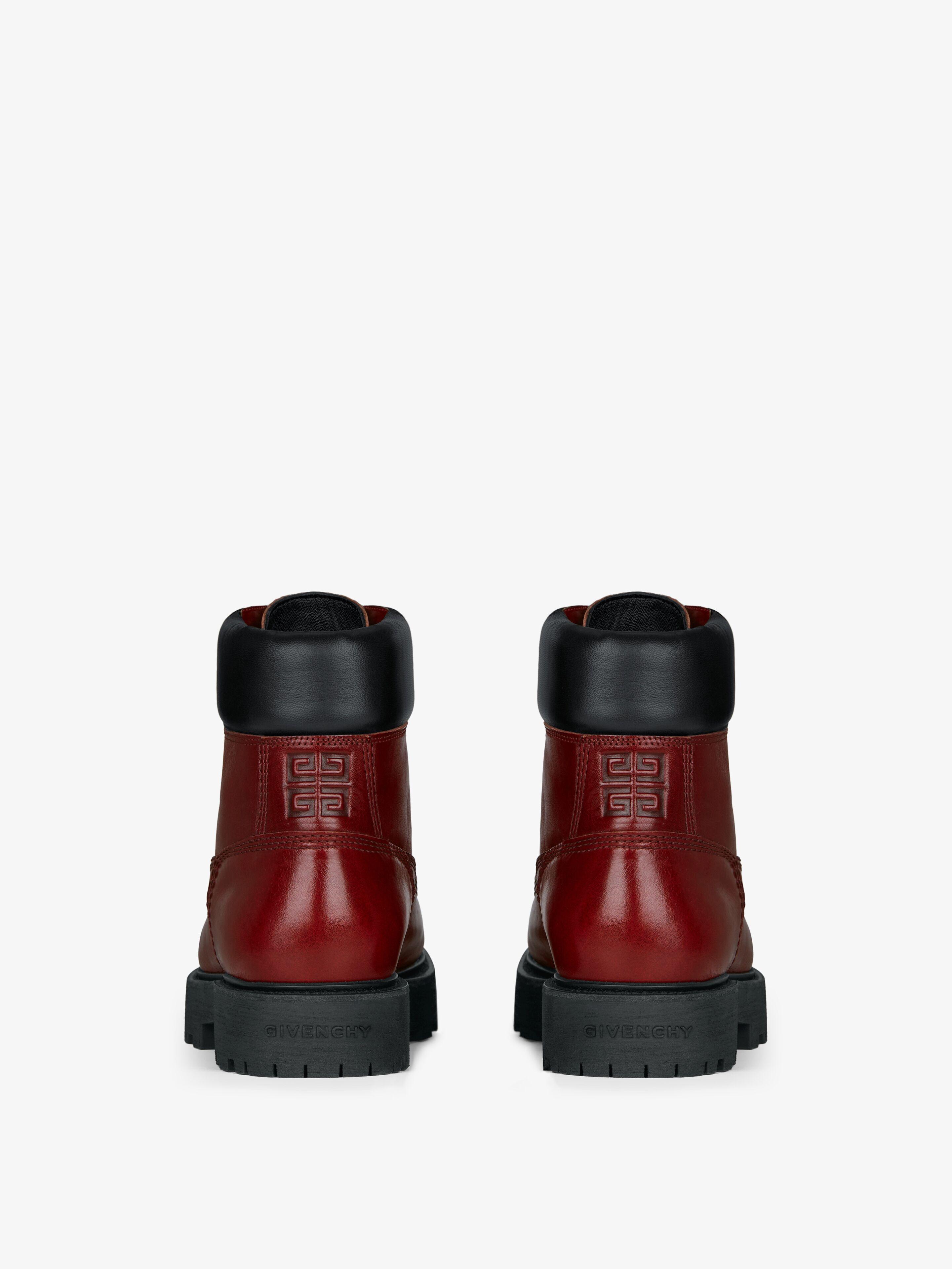 Givenchy Show Ankle Workboots in Red for Men | Lyst