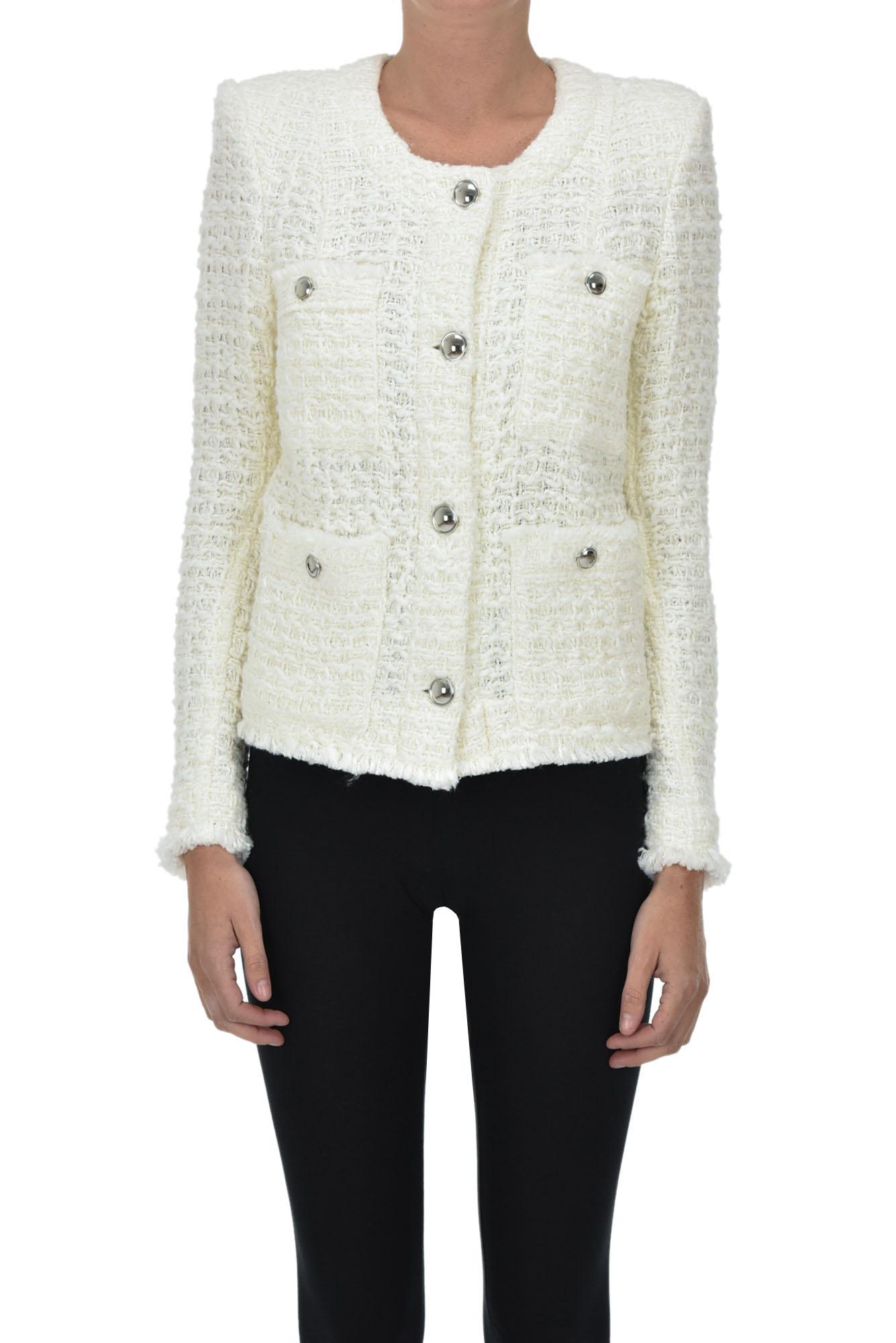 white chanel style jacket