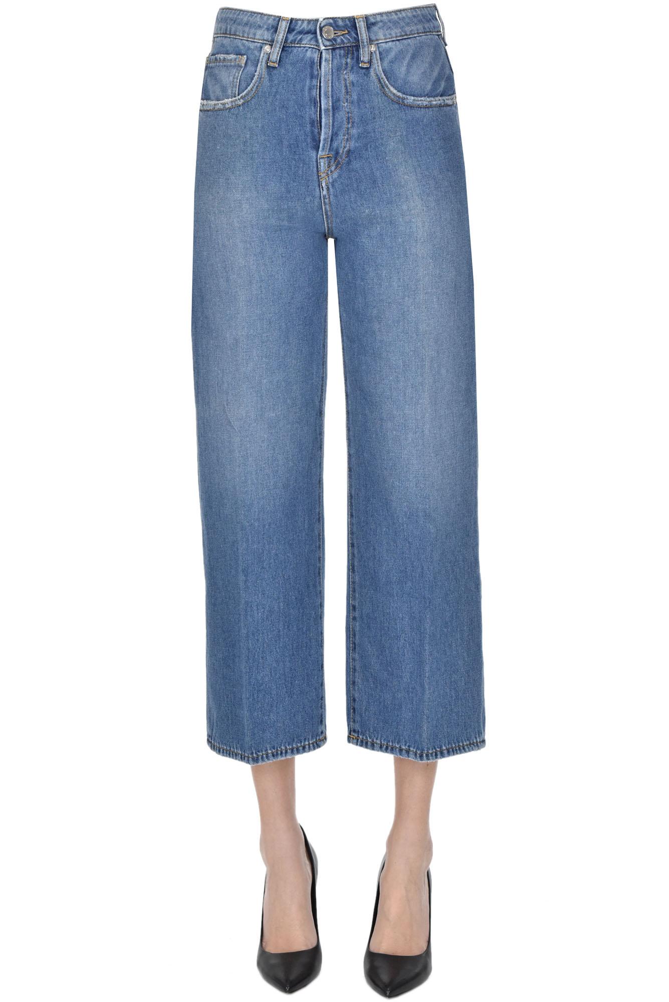 TRUE NYC Cropped Jeans in Blue | Lyst