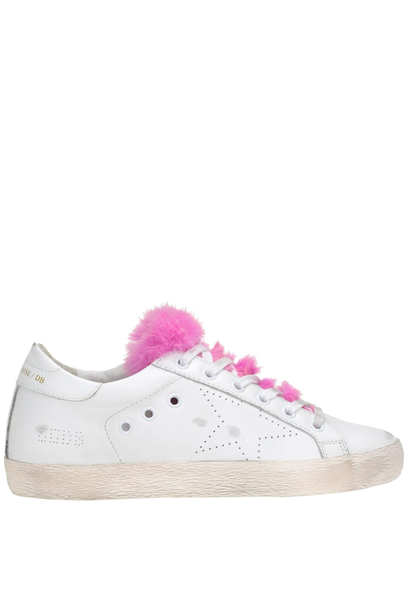 golden goose pink fur