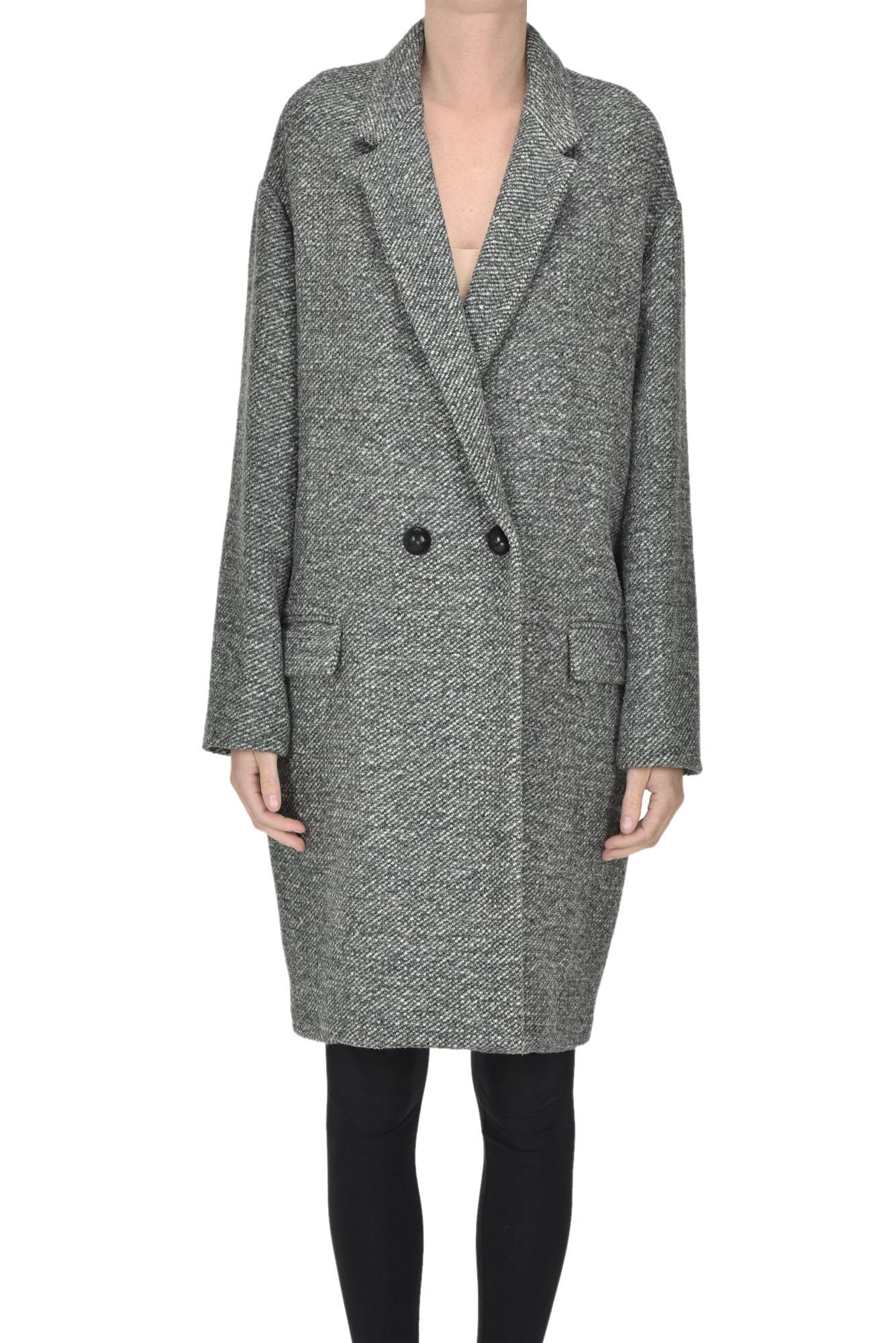 Isabel Marant Filipo Double-breasted Coat in Gray | Lyst