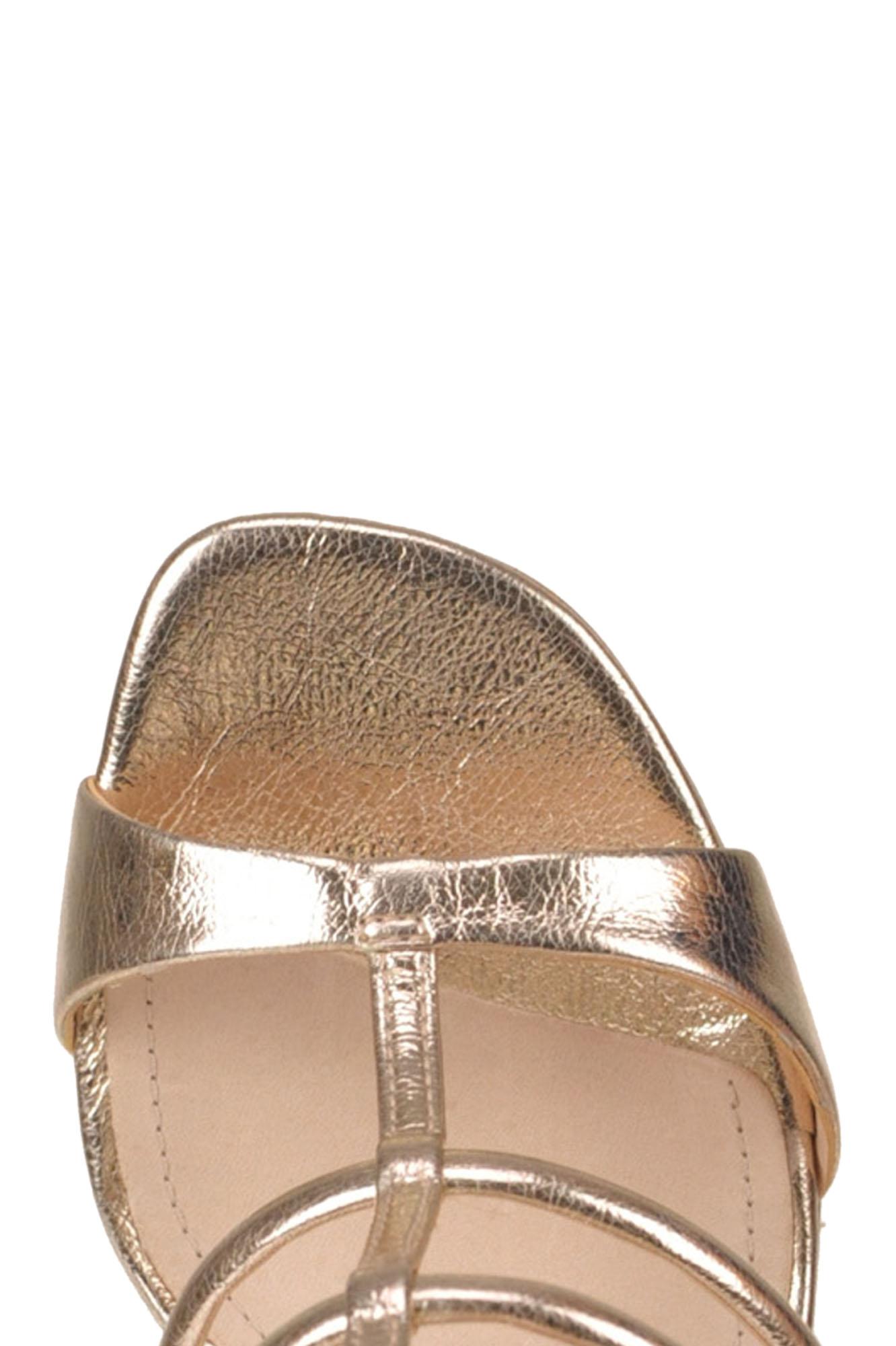 Schutz Metallic Effect Leather Gladiator Sandals - Lyst