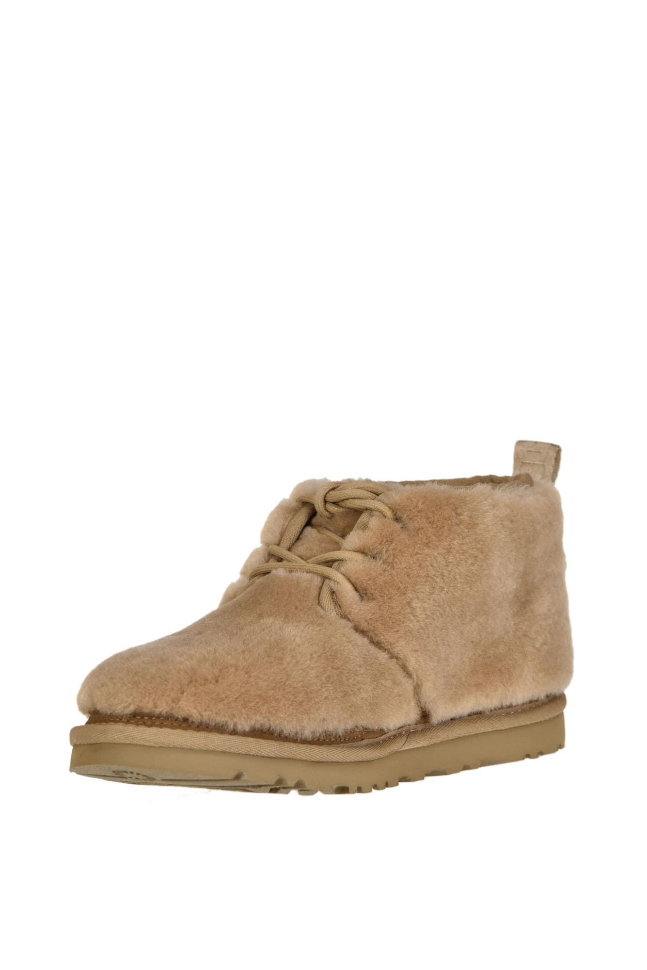 UGG Neumel Cozy Lace Up Ankle Boots in Brown | Lyst