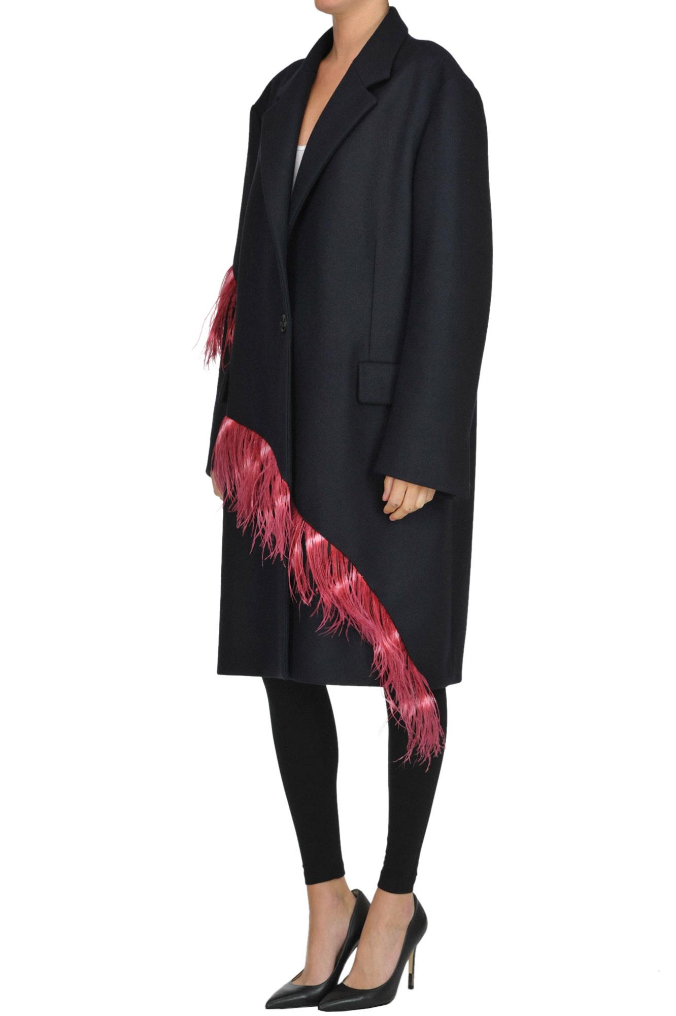 dries van noten feather coat