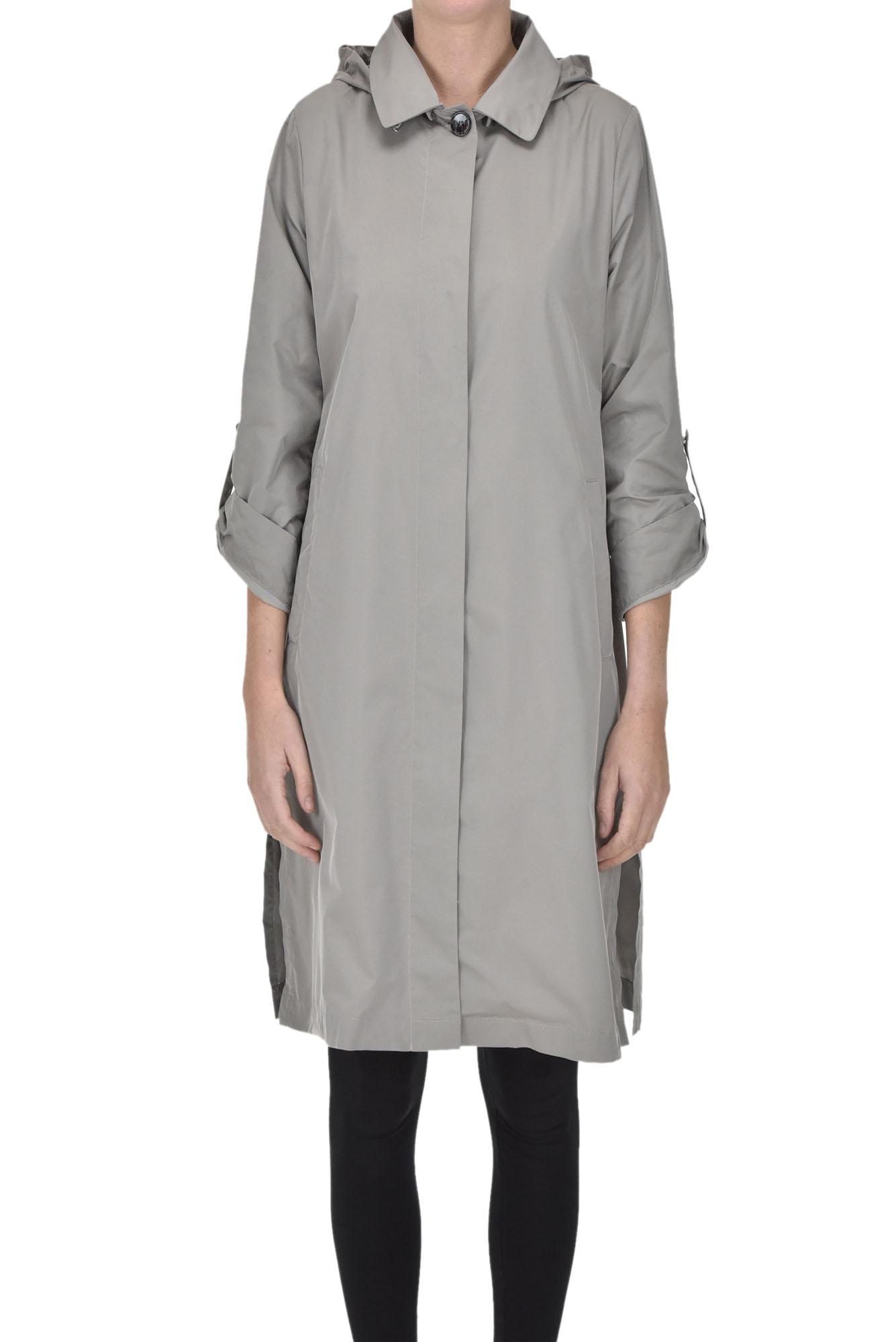 Moorer Isadora Raincoat in Gray | Lyst