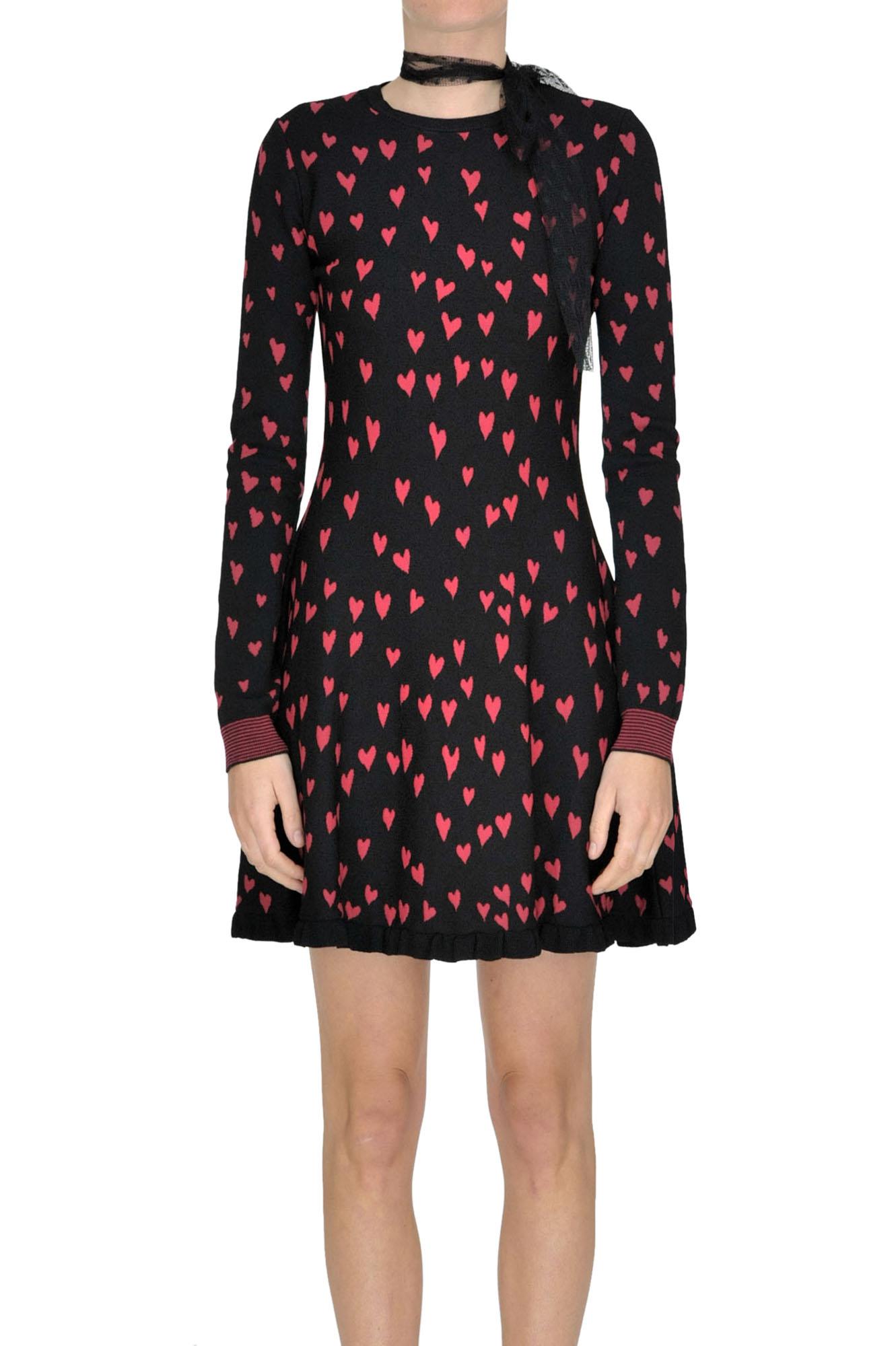 black dress red hearts