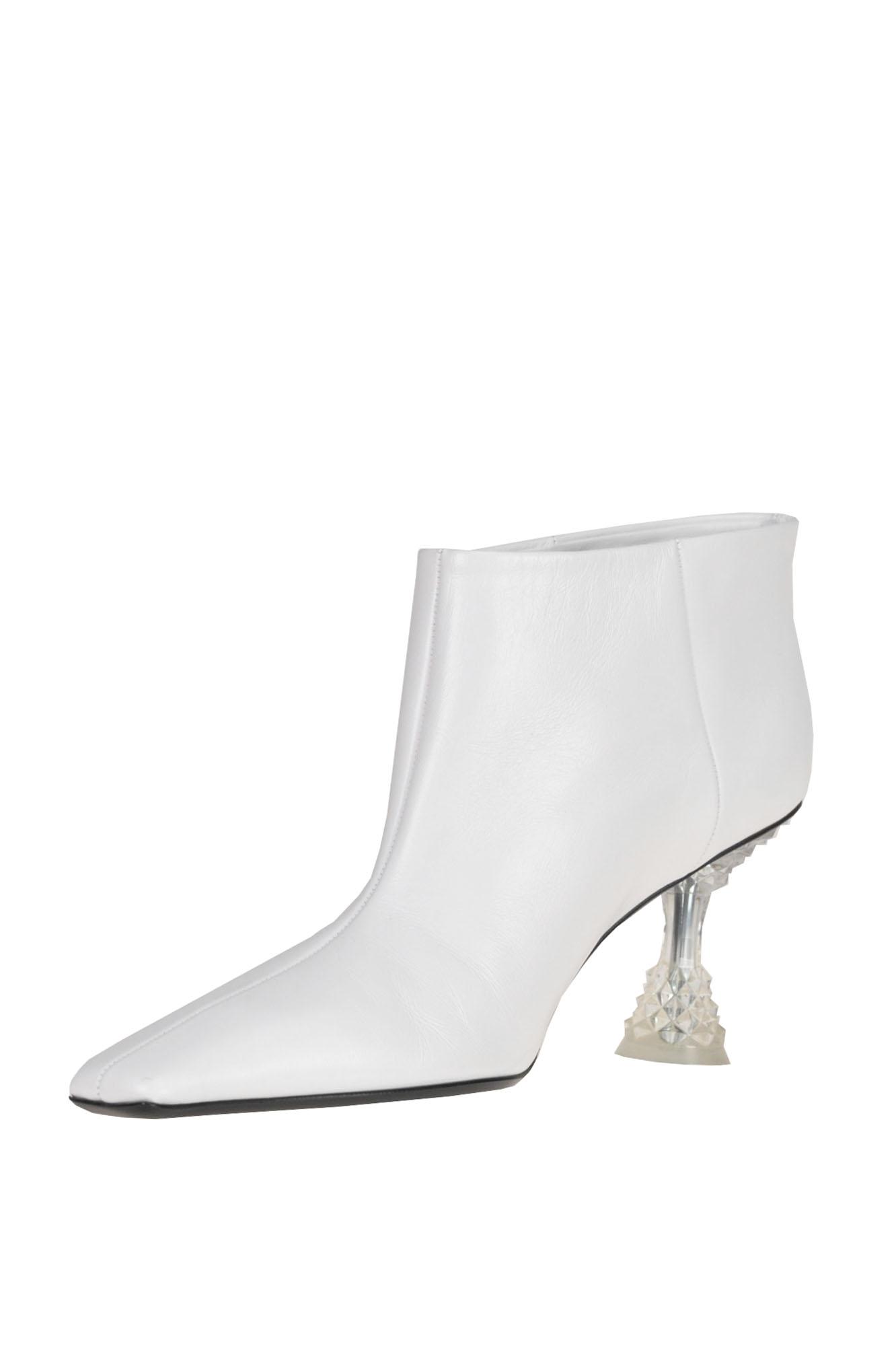 celine white ankle boots