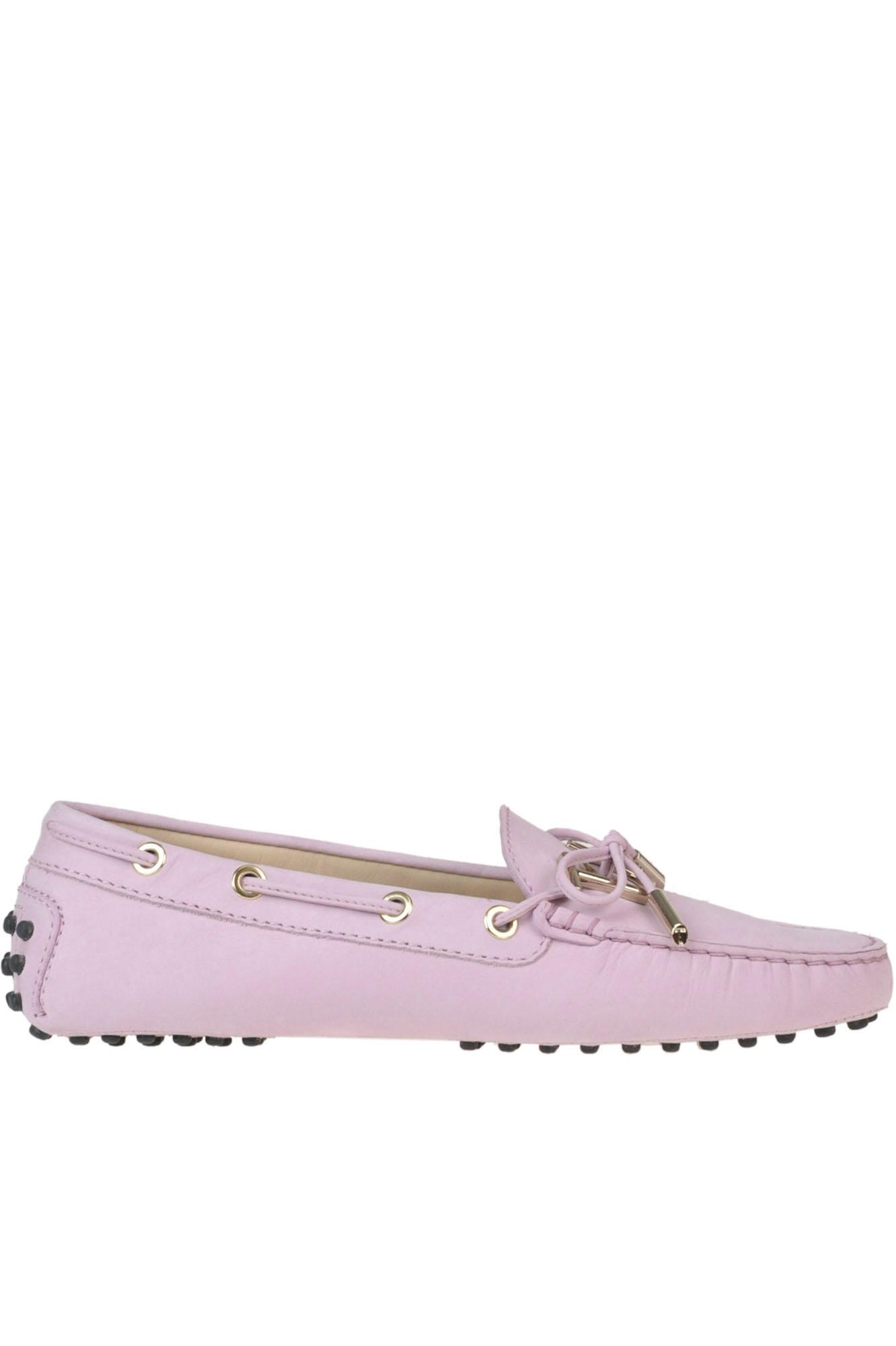 Tod's 'heaven' Suede Loafers in Pink - Lyst