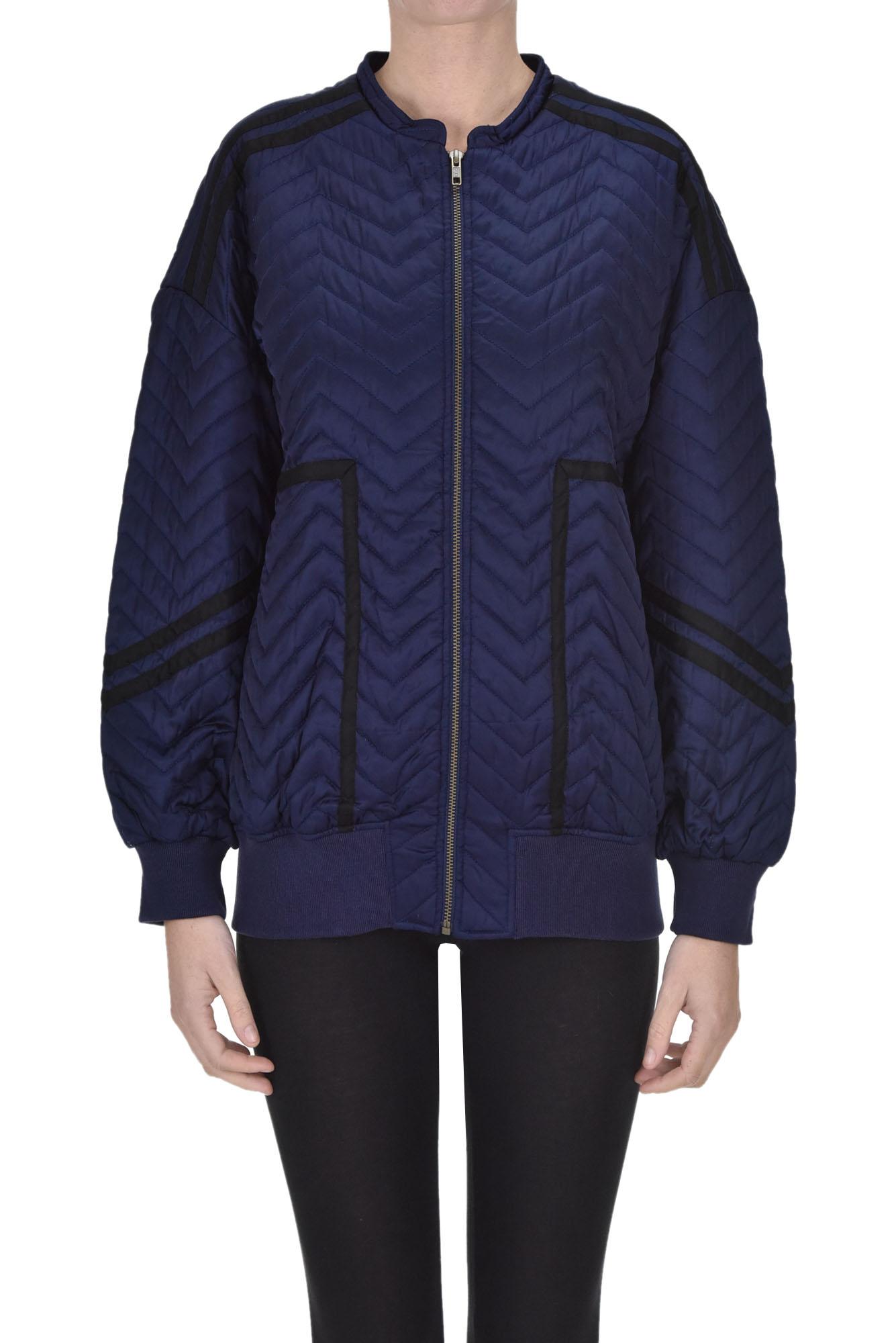 Ba&sh Quilted Bomber Jacket in Blue Lyst