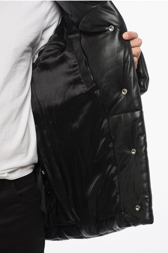 Nanushka Leather Quilted Down Jacket in Black for Men Lyst UK