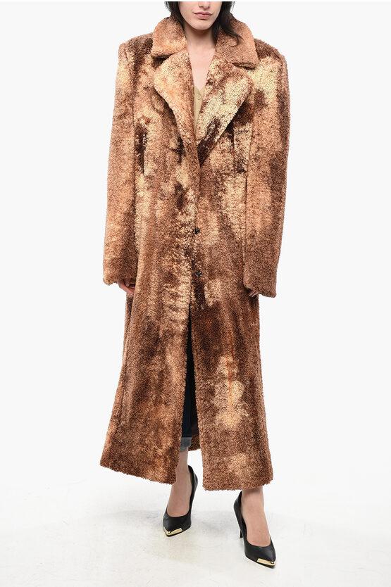 DIESEL Tag Rust Effect Illow Teddy Coat in Brown Lyst UK