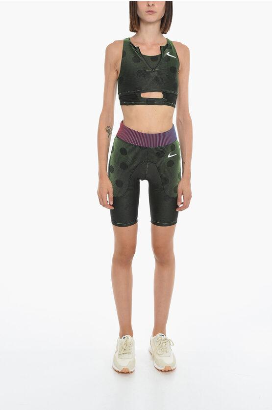 Off White c o Virgil Abloh Nike Striped Active Biker Shorts in Black Lyst UK