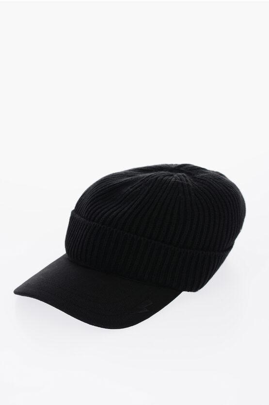 Neil Barrett Knit Detail Cotton Cap in Black for Men | Lyst UK display picture 2
