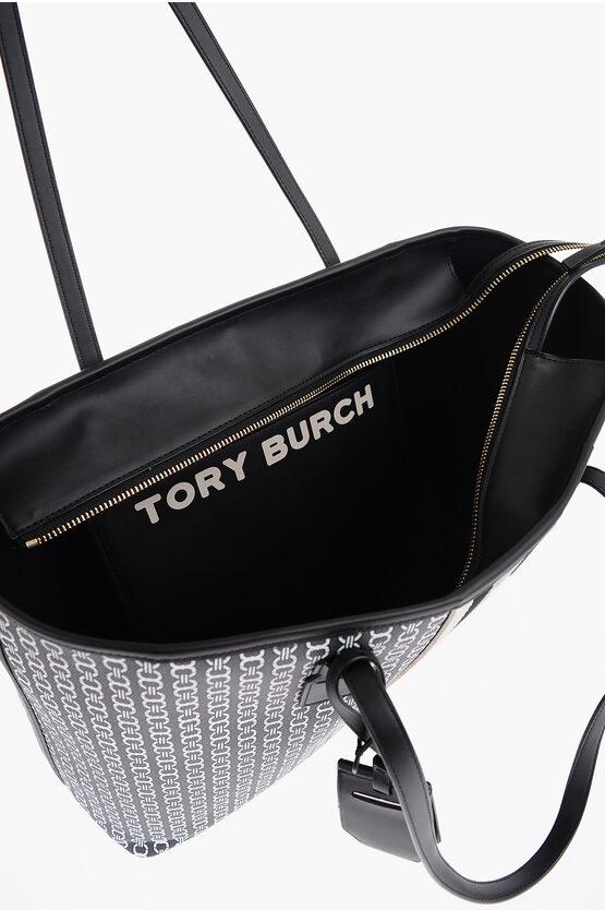 Tory Burch Printed Leather Gemini Link Tote Bag in Black Lyst UK