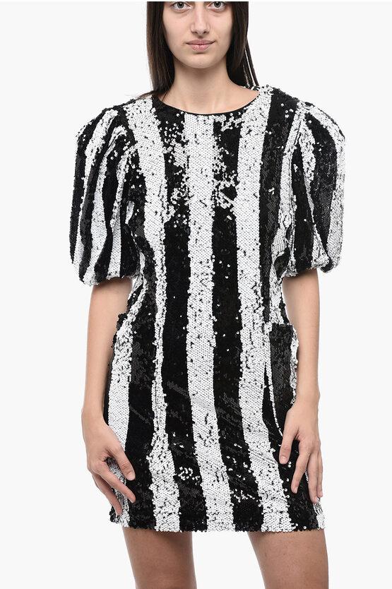Black and white sequin dress deals