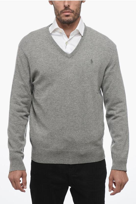 Mens polo v neck sweater best sale