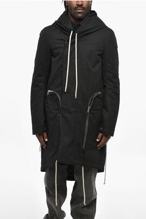 Rick Owens Padded Bauhaus Fishtail Parka With Asymmetric Hem in