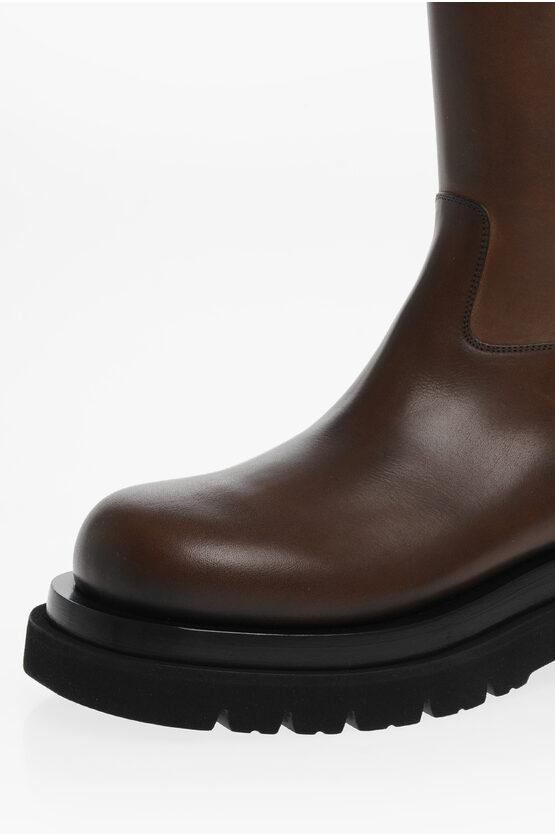 Brown Bottega Puddle Boots Men's Chelsea Boots Bottega Biker