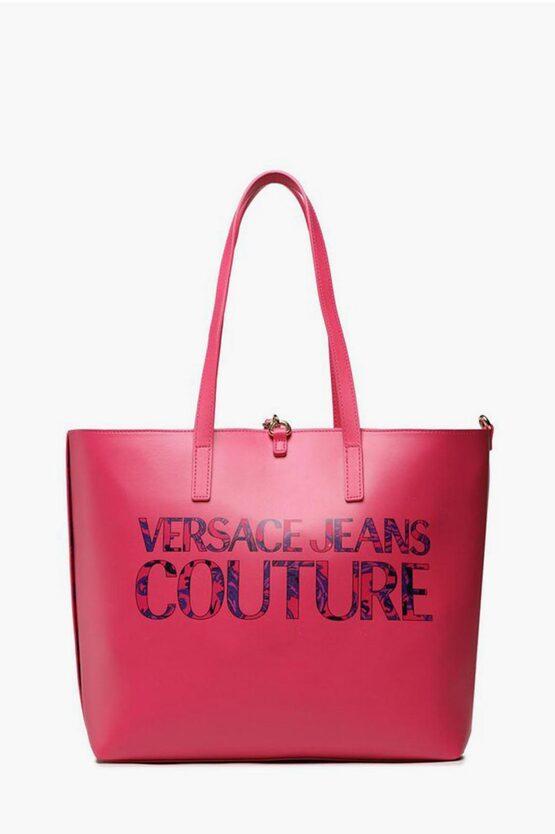 Versace Jeans Couture Saffiano Faux Leather Reversible Tote Bag in Pink Lyst UK