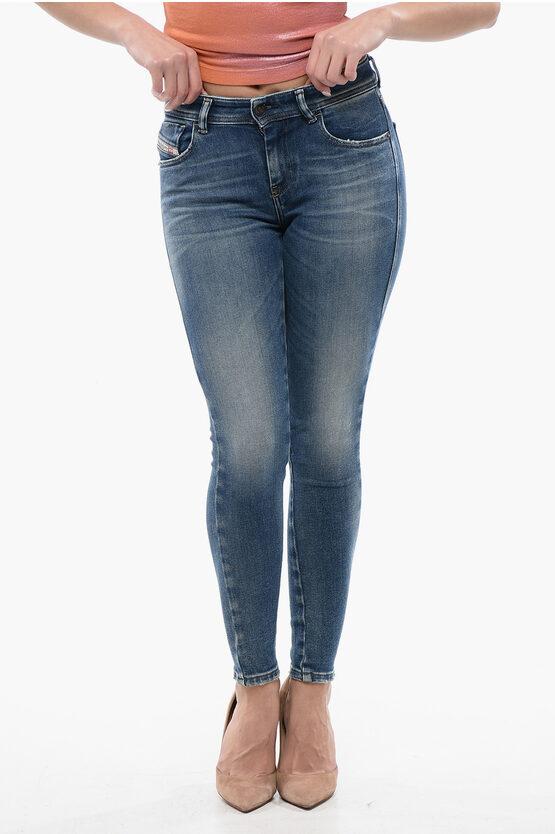 DIESEL Mid Waist 2017 Slandy Super Skinny Fit Jeans 12Cm L30 in
