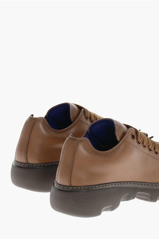 Burberry Leather Ranger Sneakers With Laces in Brown for Men Burberry Leather Ranger Sneakers With Laces in Brown for Men
