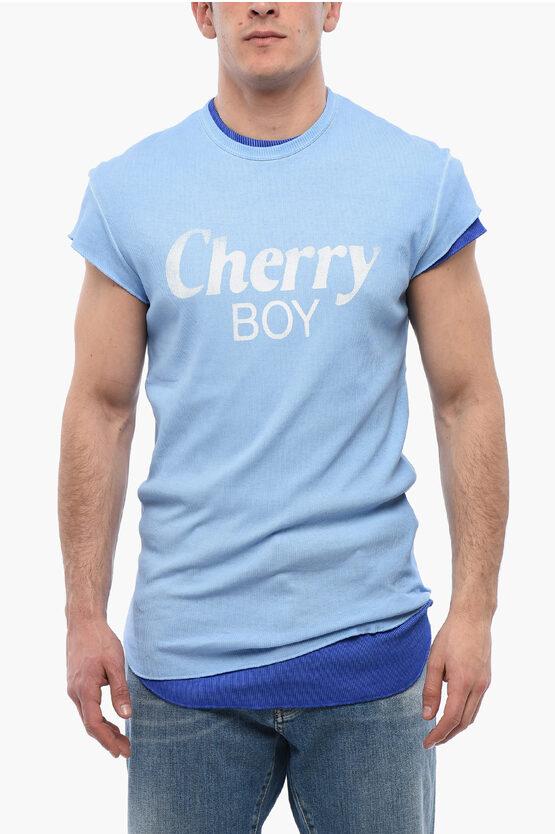 DSquared² Layered Cherry Boy T-Shirt With Choke Fit in Blue for