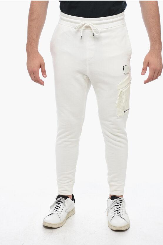 C.P. Company Zippped Pockets Brushed Cotton Joggers in White for Men Lyst UK