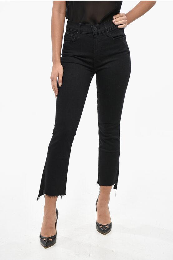 Glamood Frayed Hem Ankle Grazer Jeans Mother Frayed Hem Dark Wash