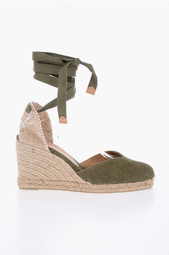 Castaner Lace Up Chiara Espadrilles With Wedge 9Cm in Metallic Lyst UK
