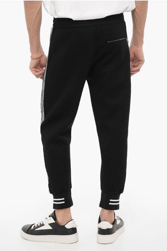 Neil Barrett Neoprene Skinny Fit Biker Joggers With Contrasting Side Band in Black for Men Lyst UK