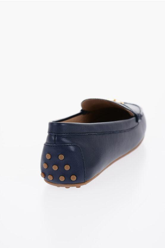 Polo Ralph Lauren Leather Barnsbury Monogram Loafers in Blue Lyst UK