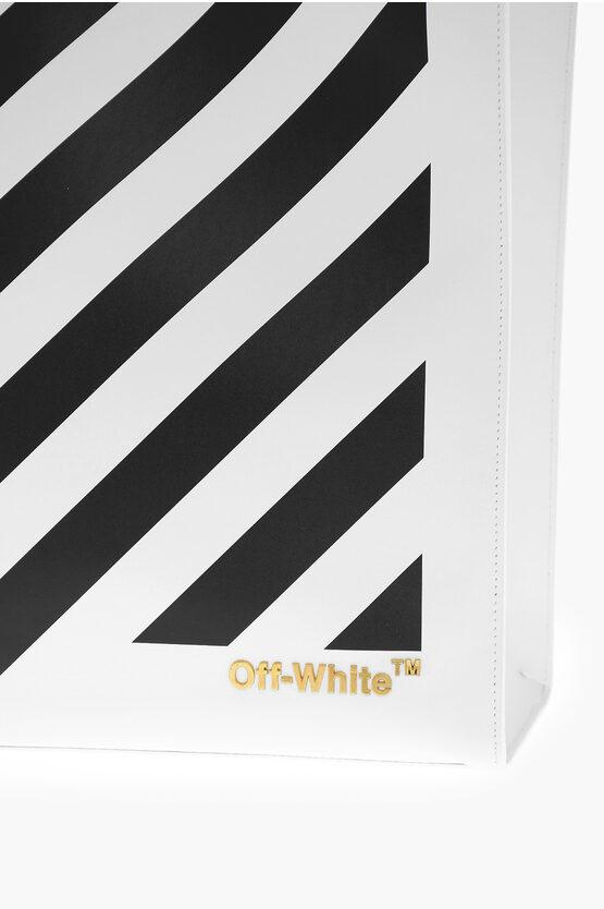 ショルダーバッグ Off-White OWNA198F22LEA004 DIAG HYBRID SHOP 18 LETTERING Bag OFF-WHITE Diagonal Hybrid Shopper 28 Lettering Tote Bag