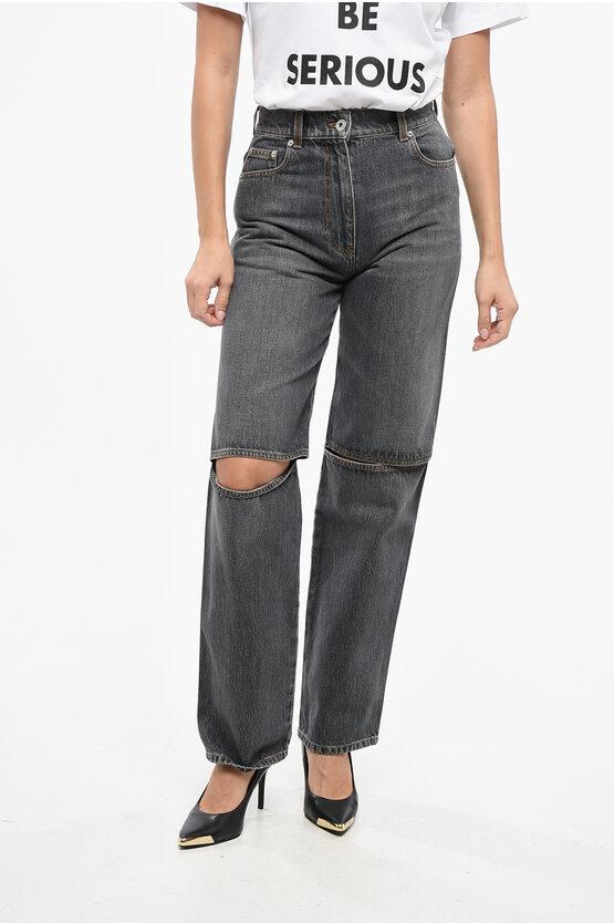 JW Anderson High Waist Boot Cut Jeans With Cut Out Details 20Cm in