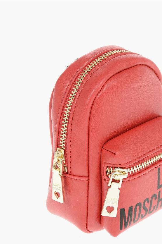 Moschino Love Faux Leather Backpack Shape Charm For Bag in Red Lyst UK