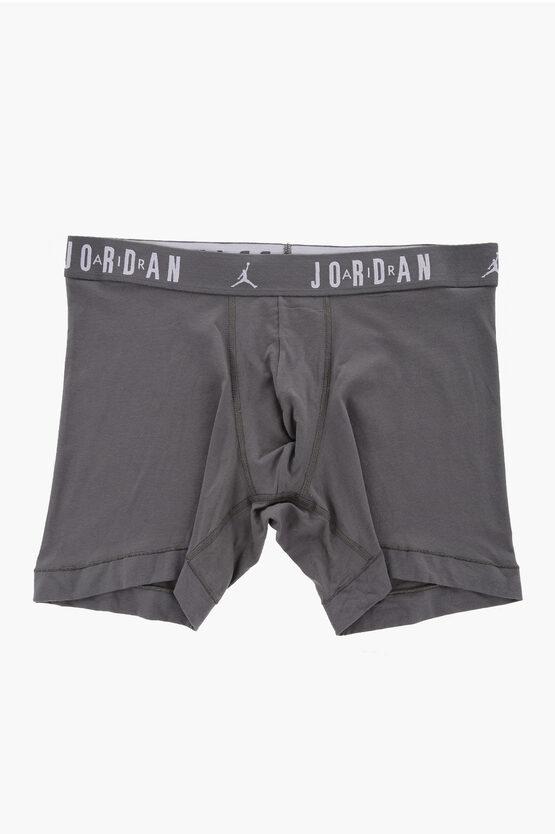 Nike Air Jordan Set Of Stretch Cotton Boxer With Logoed Elastic