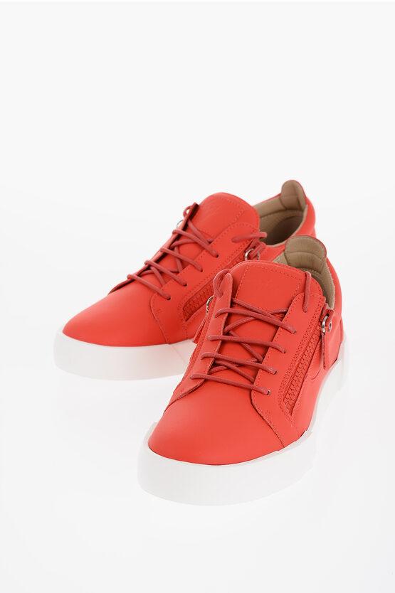 Giuseppe Zanotti Solid Color Low Top Sneakers With Contrasting Sole in Red for Men Lyst UK