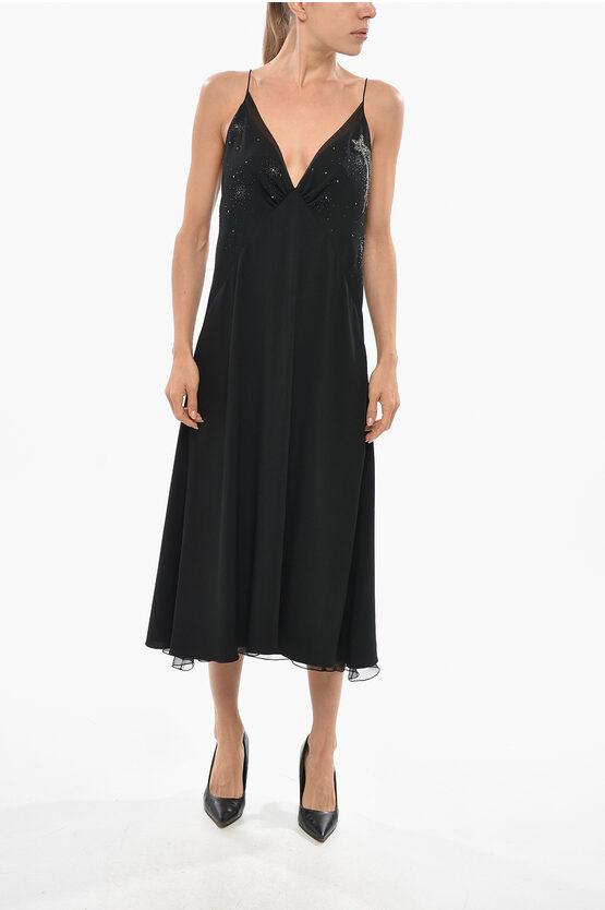 Dior Embroidered Cometa Slip Dress With Strass in Black Lyst UK