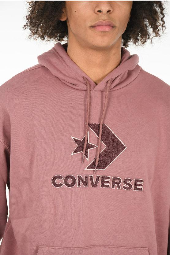 Converse Loose Fit Embossed Logo Go To Hoodie in Pink for Men Lyst UK