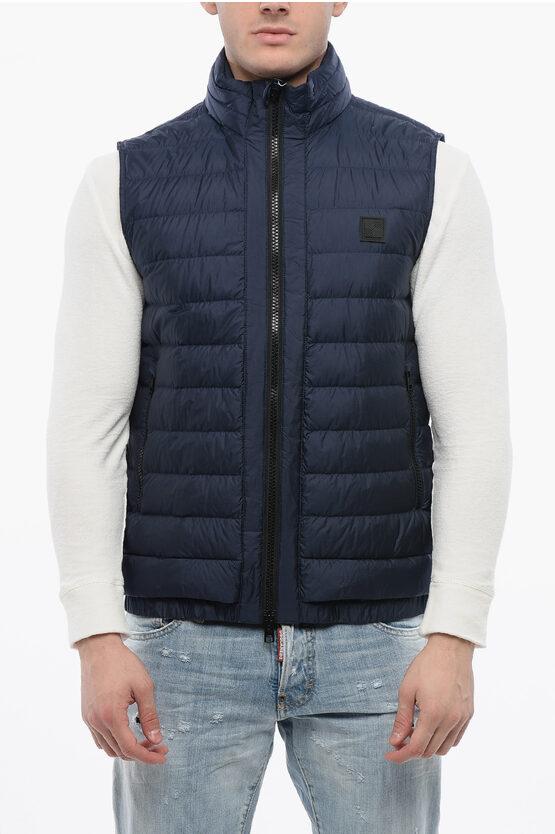 Woolrich Sleeveless Bering Down Jacket in Blue for Men | Lyst UK 