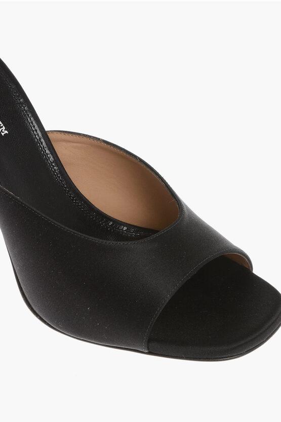 Off-White c/o Virgil Abloh Solid Color Satin Lollipop Mules
