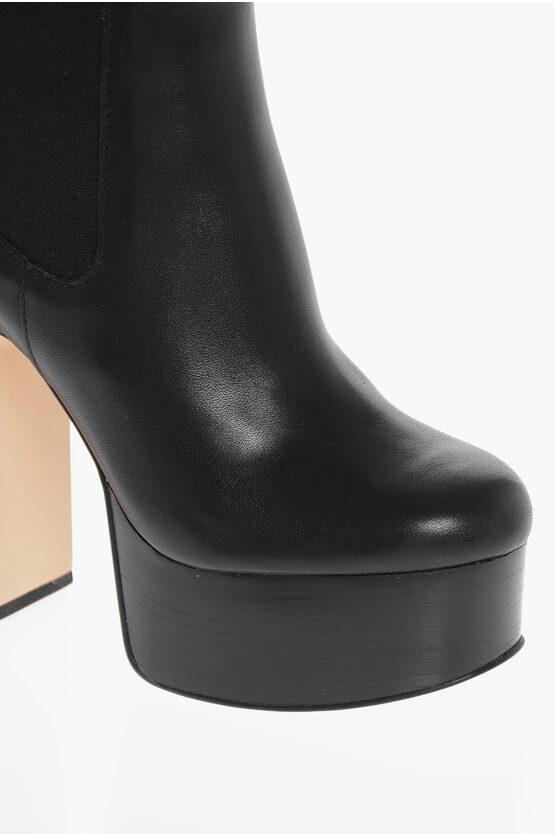 Michael Kors Italian Leather Platform Chelsea Boots in Black Lyst UK